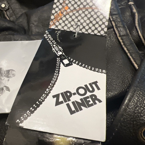 Xelement Jacket Men Size 2XL Vintage Distressed Leather Motorcycle Zip Out Liner - Picture 8 of 9